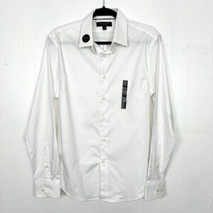 NWT Banana Republic Wrinkle‎ Resistant Button Down Shirt Men's Small White zq